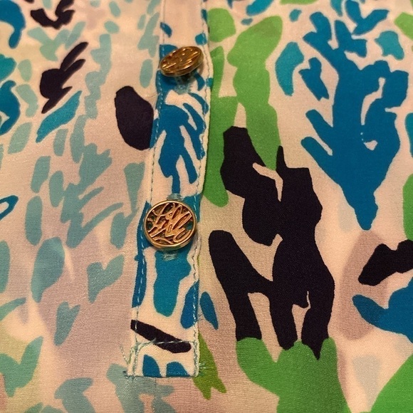 Lilly Pulitzer Elsa top let’s cha cha spa blue - Picture 3 of 8